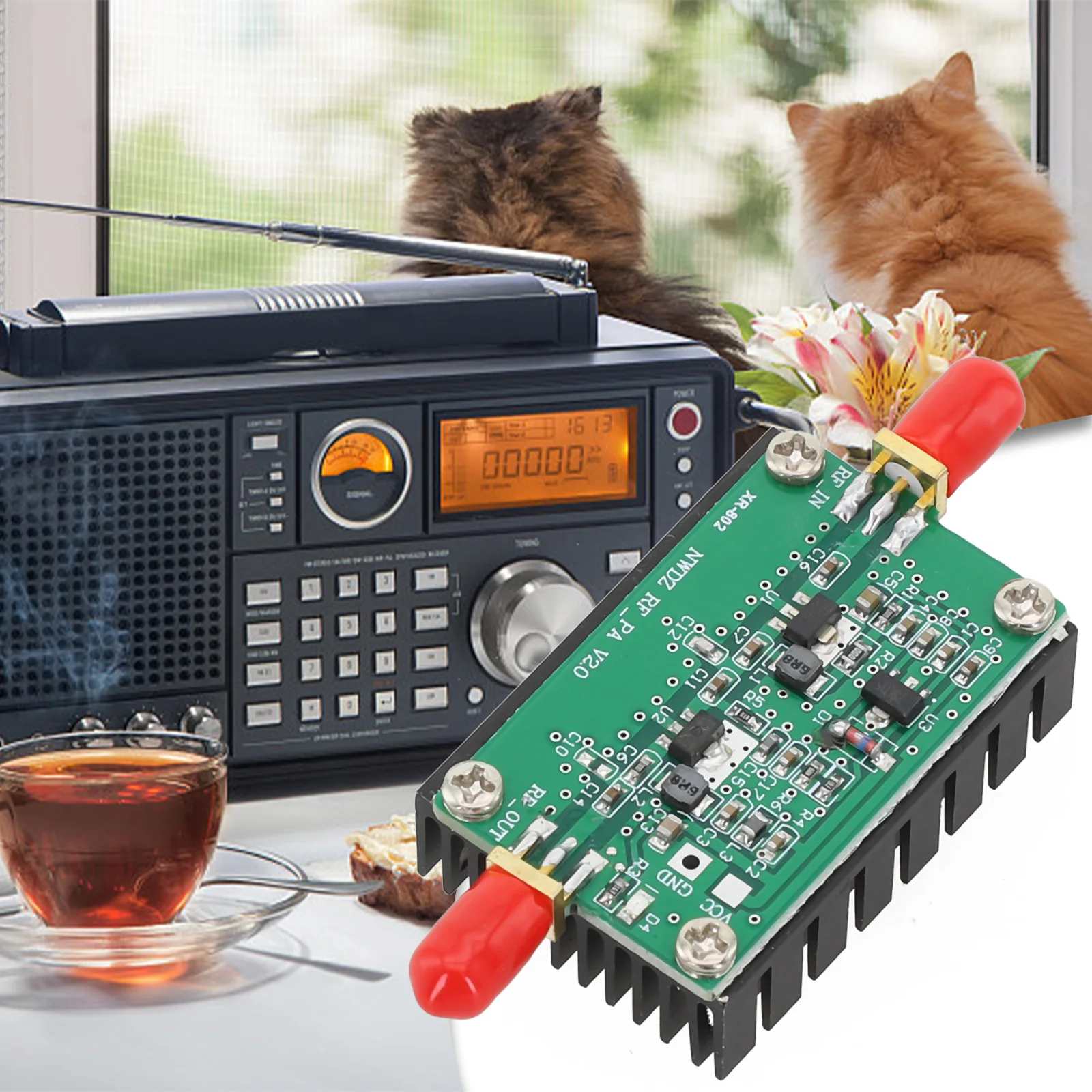 2 МГц-700 МГц 3 Вт HF VHF UHF FM-передатчик RF Power Amp Lifier для любительского радио FM коротковолнового радиостанций DC + 12 ~ 15 В 2 МГц-700 МГц 2025 Новый