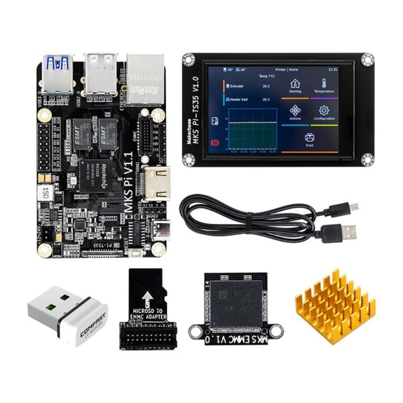 M68F высокоскоростная печать MKS PI PI-TS35 KLIPPER карта управления экраном 1 Гб памяти DDR3