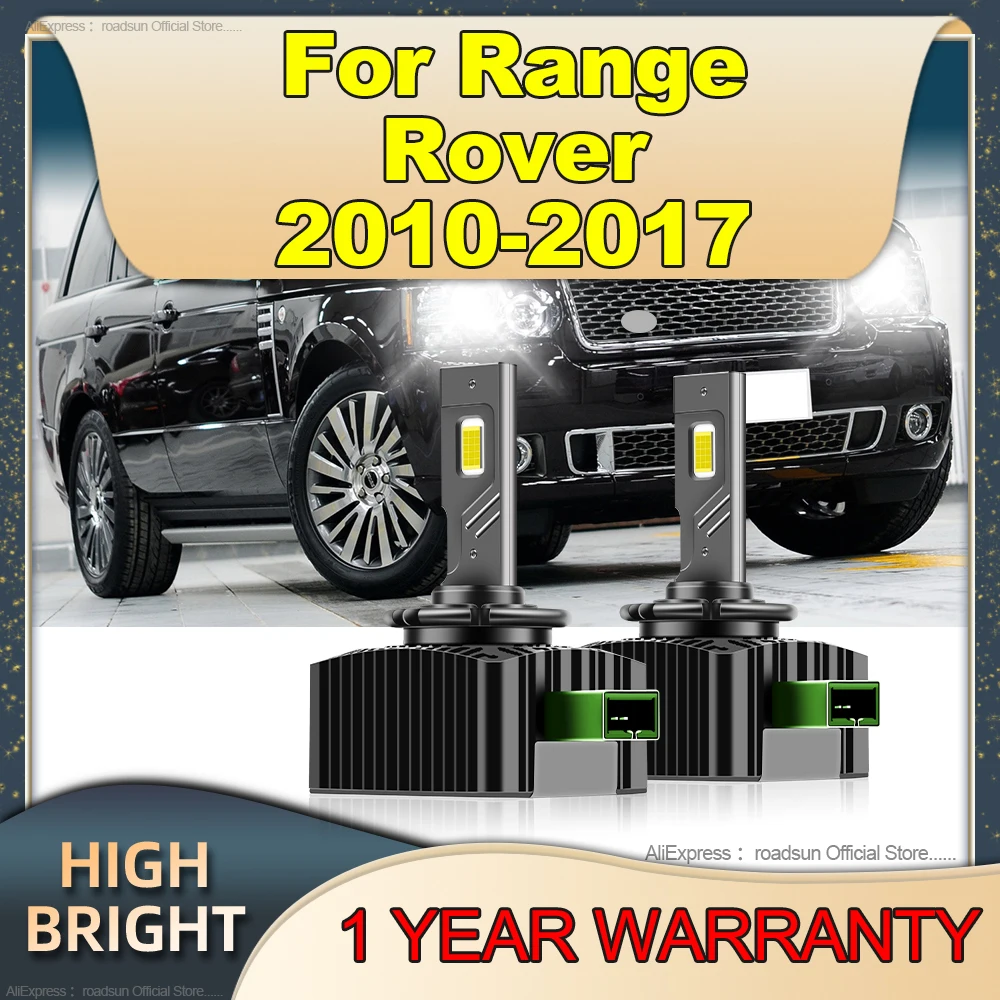 2 шт. светодиодные автомобильные фары, лампы D3S Turbo Lights 30000LM 6000K CSP Chip для Range Rover 2010 2011 2012 2013 2014 2015 2016 2017