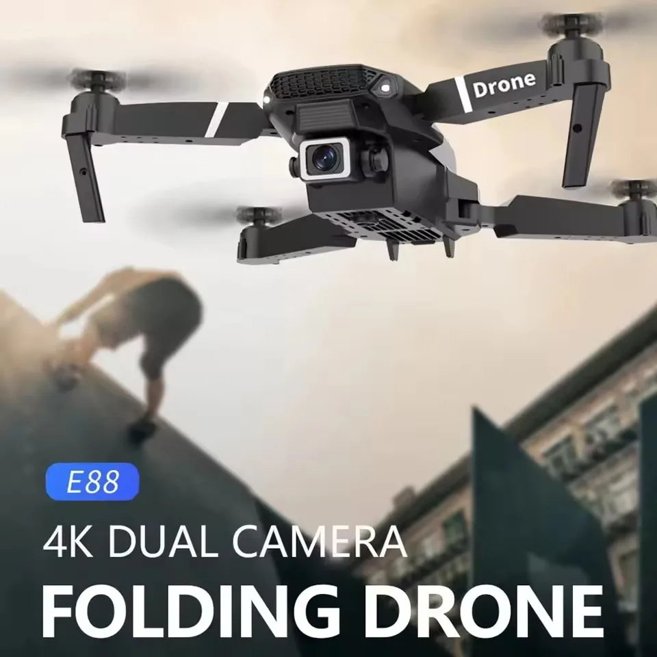Фото Профессиональный дрон E88 4K, широкоугольный HD 1080P, камера, Wi-Fi, FPV, удержание высоты, складной RC дрон, квадрокоптер, вертолет, детские игрушки №5
