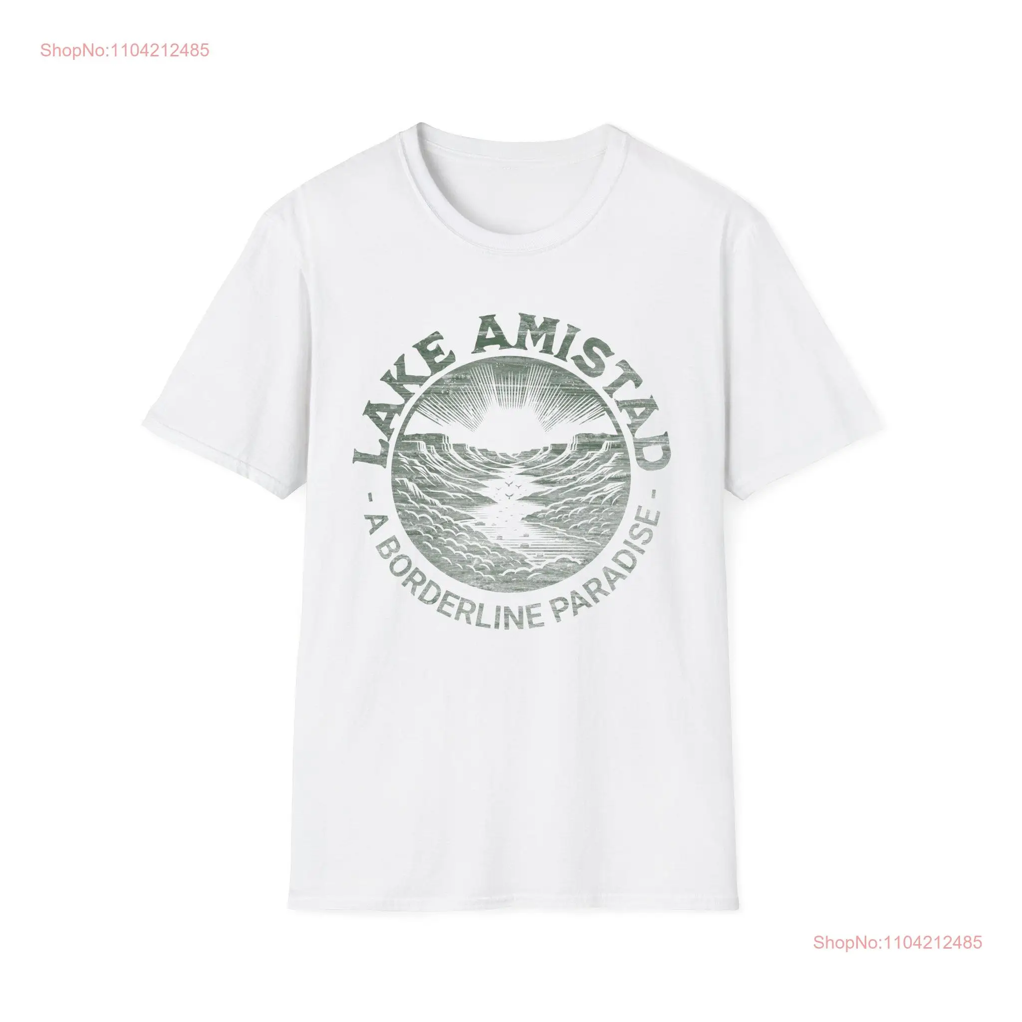 Футболка для улицы с длинными или короткими рукавами «Lake Amistad A Borderline Paradise»