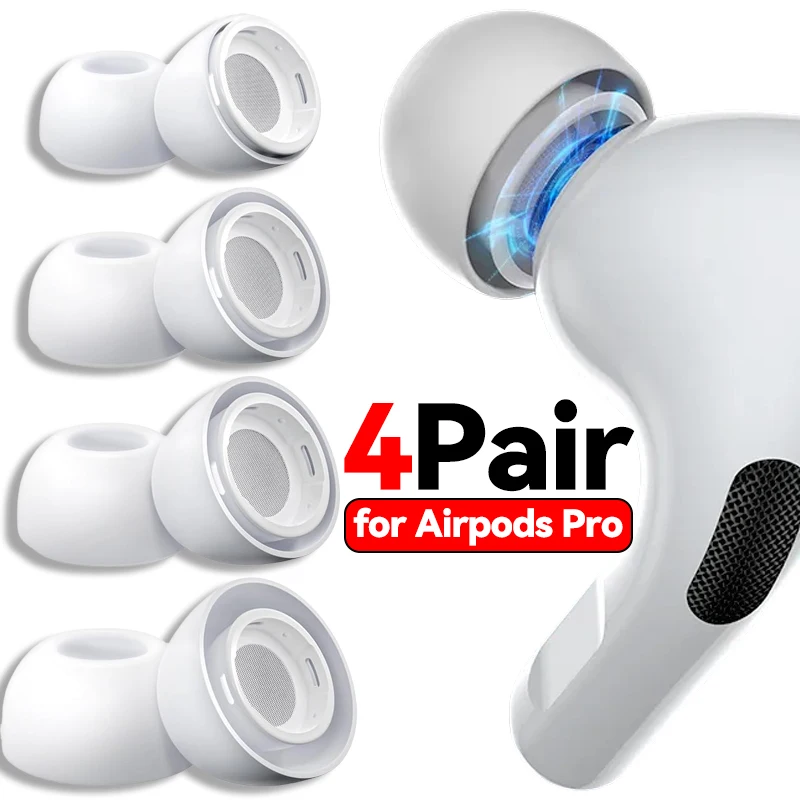 Для наушников AirPods Pro, силиконовые резиновые насадки с пылевым фильтром, сетчатые вкладыши, запасная часть, насадки для наушников, крышка для Air Pods Pro