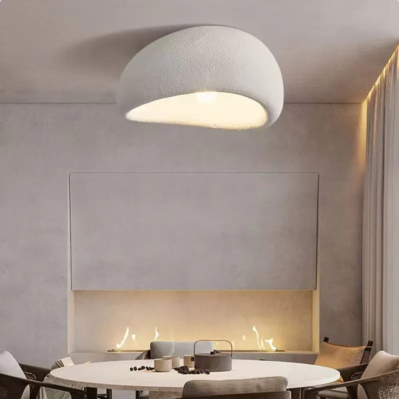 Фото Retro Japanese restaurant bedroom living room ceiling light Wabi Sabi designer Nordic personalized ceiling light E27 №3