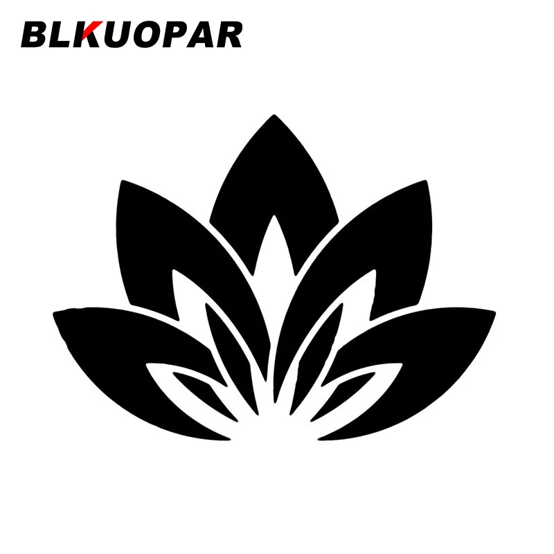 Наклейки на автомобиль с цветком лотоса BLKUOPAR, аниме креативная наклейка на мотовездеход, индивидуальная устойчивая к царапинам Водонепроницаемая этикетка для мотоциклетного шлема и автомобиля