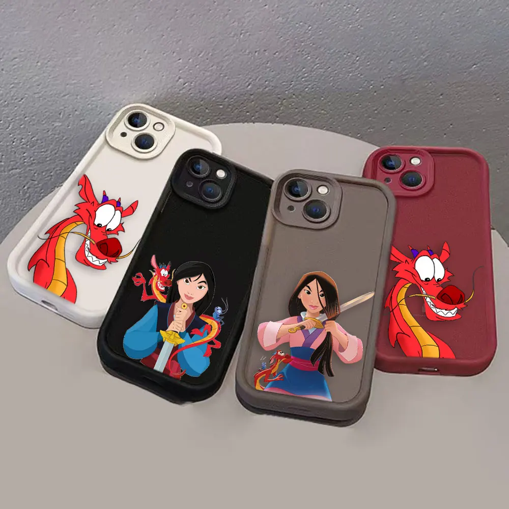 Чехол для телефона Disney Dragon Mulan Mushu для iPhone 16, APPLE 15, 14, 13, 12, 11 PRO MAX PLUS, мягкий цветной чехол из ТПУ, чехол Funda Coque Shell