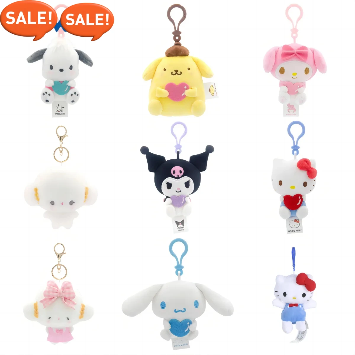 10 см кулон Sanrio Kuromi Melody KT Cogimyun Cinnamoroll Pochacco рюкзак милые украшения праздничные подарки для мальчиков и девочек