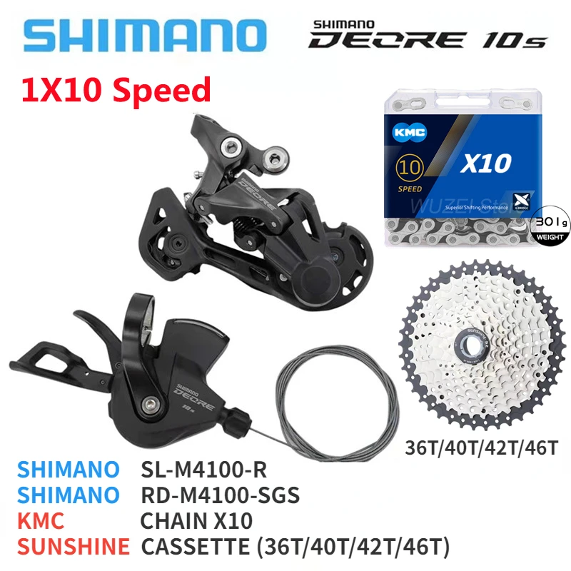 Переключатели передач Deore 10 в RD M4120, 1x1 0 скоростей, металлический рычаг переключения передач 10 в, цепь 36/40/42/46/50T 10 S, групсет 10 в