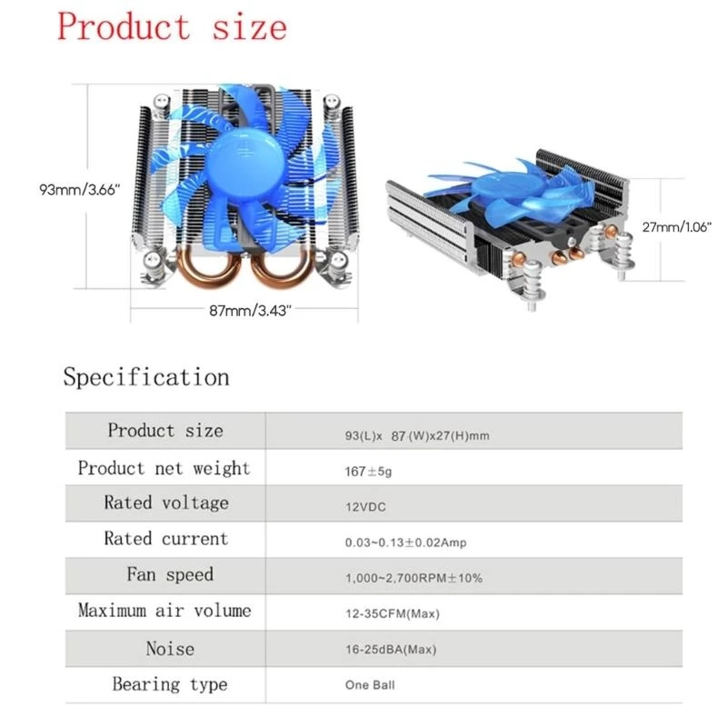HX6A S85 CPU Cooler Fan Fan