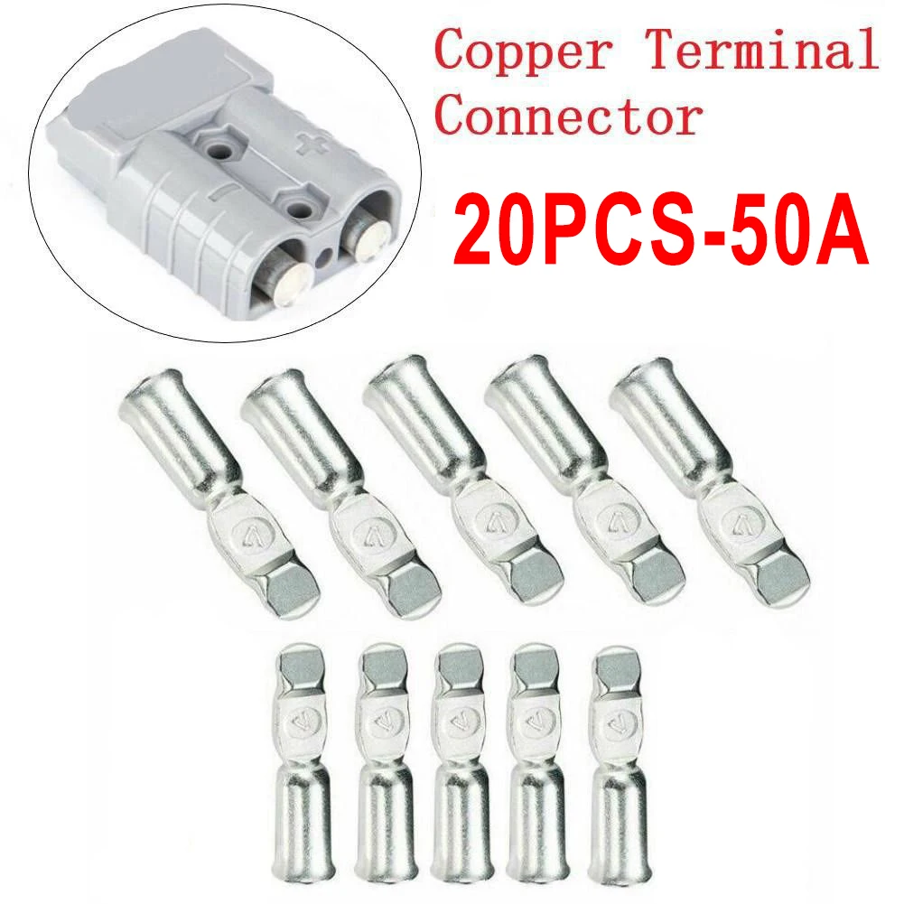 Фото Медные клеммы 20x 50Amp, коннектор для 50A, для разъемов в стиле Андерсон, контактный проводной разъем, электроинструмент №3
