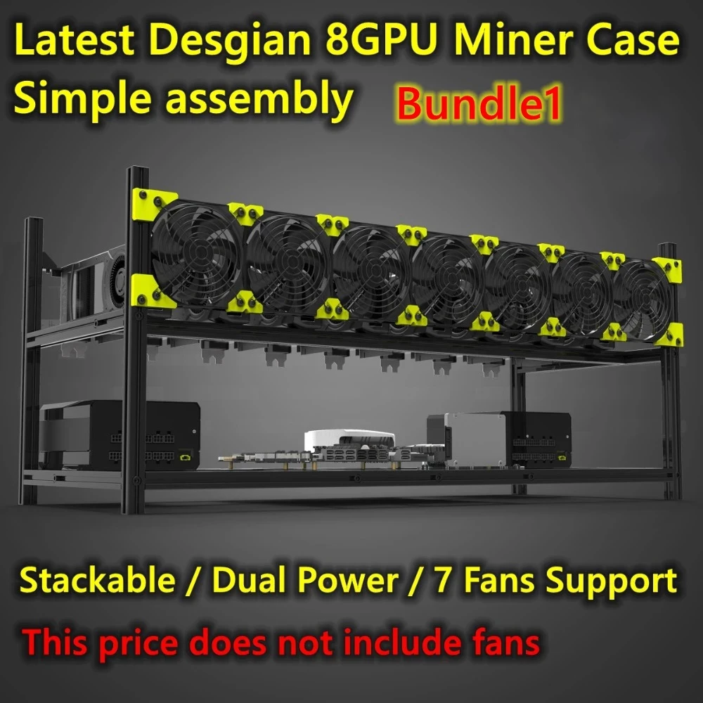8 GPU V3C алюминиевые штабелируемые рамки открытое воздушное горное дело для Bitcon Ethereum установка для майнинга стойка чехол компьютер башня ETH ра...