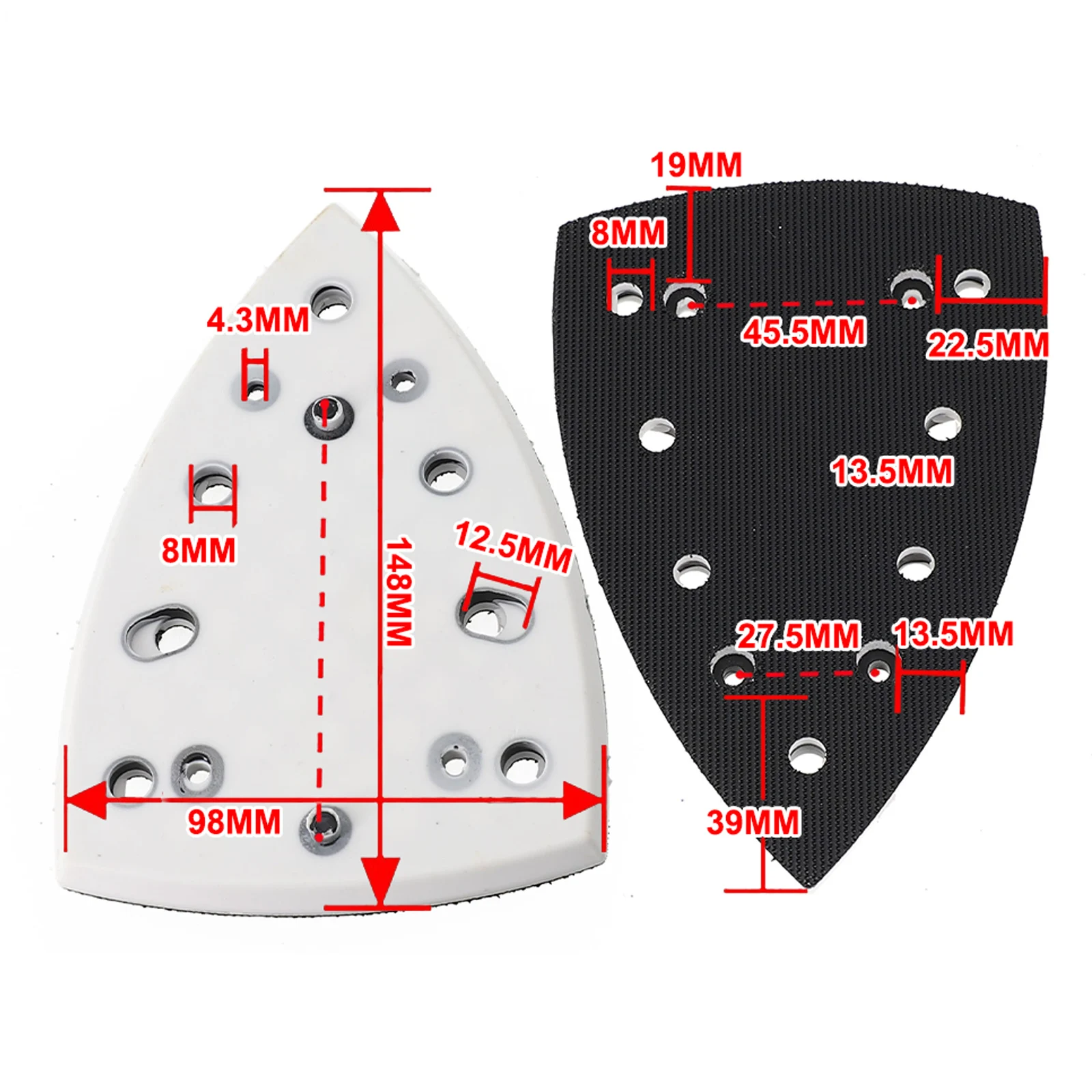 1 шт., треугольные шлифовальные накладки для инструментов Festools DTS 400