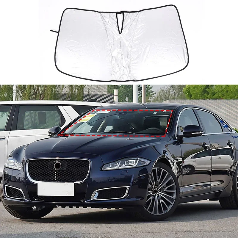 Для Jaguar XJ 2010 + Автомобильный передний лобовое стекло фотолампа Серебряная лента автомобильные аксессуары 1 шт.