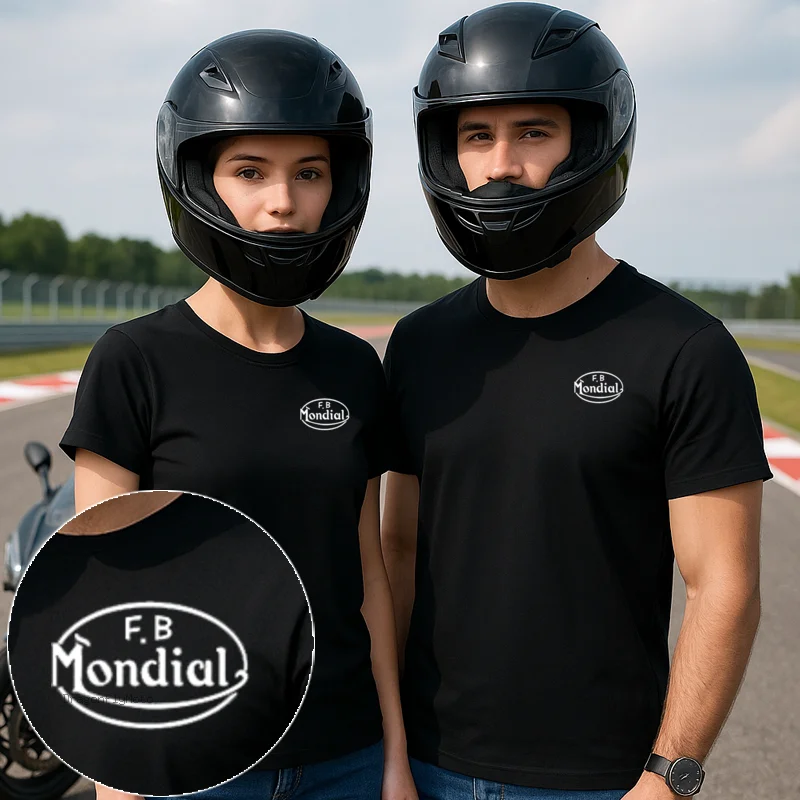 Футболки с логотипом FB Mondial для мотоциклов, модные мужские летние хлопковые футболки с короткими рукавами Bultaco, мужская футболка для FB Mondial Flat Track HPS 125