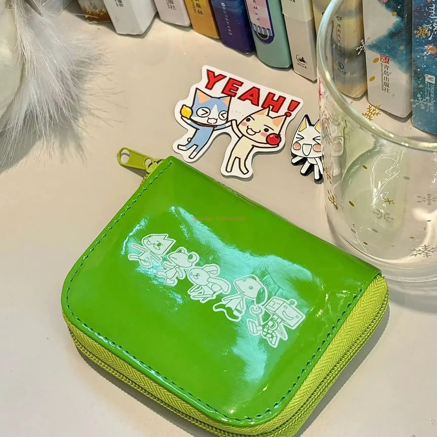 Фото Новый классический кошелек Toro Cat, сумки для карт, короткие кошельки, сумка для хранения, мультяшный аниме, набор периферийных устройств, сумка для хранения, студенческий кошелек, подарок №5
