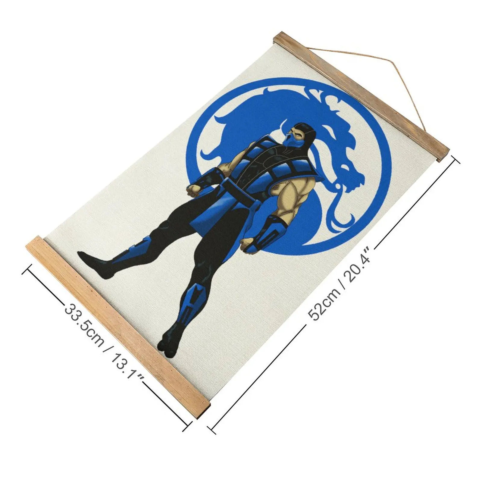 Фото Графический винтажный Mortal Kombat Sub Zero холст, подвесная картина, крафтовое украшение, Ресторан Nerd Украшение для рисования №2