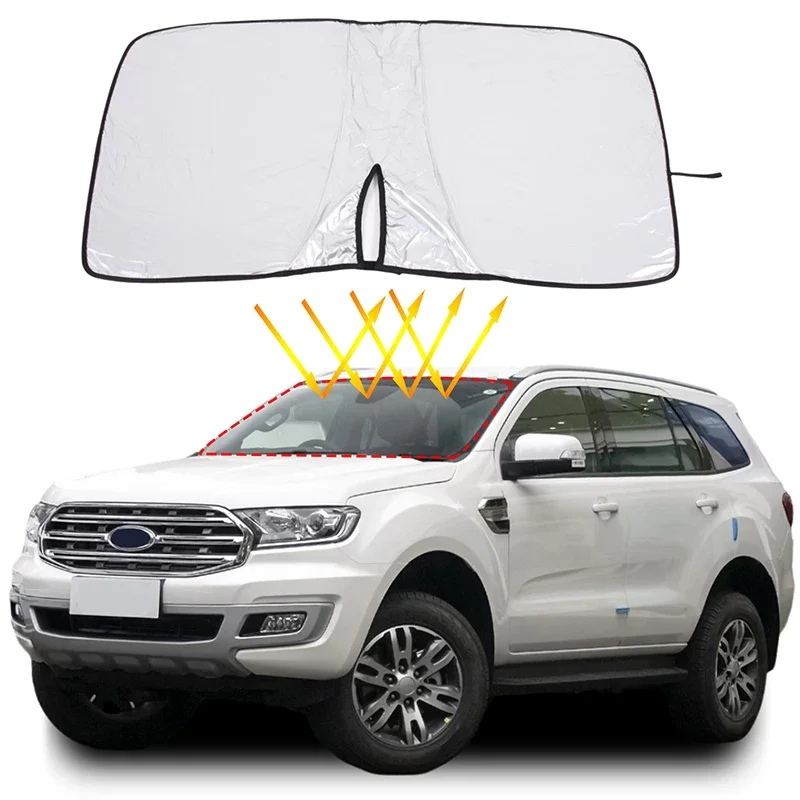 Для Ford Everest 2019 + козырек от солнца на окно автомобиля, защита от ультрафиолетовых лучей, солнцезащитный козырек, козырек на лобовое стекло автомобиля, солнцезащитный козырек