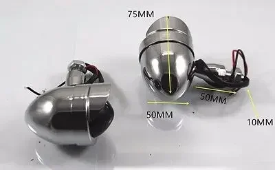 Фото Пулевой указатель поворота с козырьком для Harley Honda Kawasaki Suzuki Yamaha CB №3
