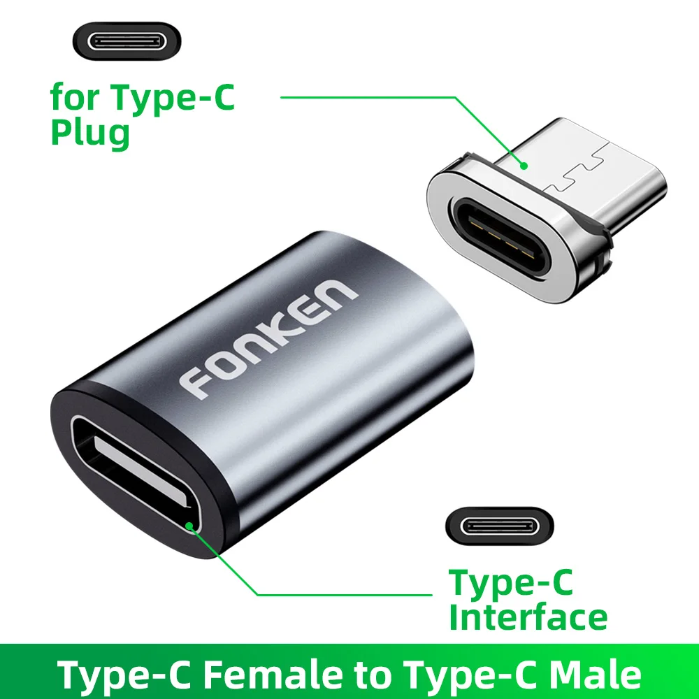 FONKEN USB C-кабель Магнитный адаптер Micro USB Type C Магнитный разъем для зарядного устройства Samsung 3 в 1, преобразователь зарядки OTG
