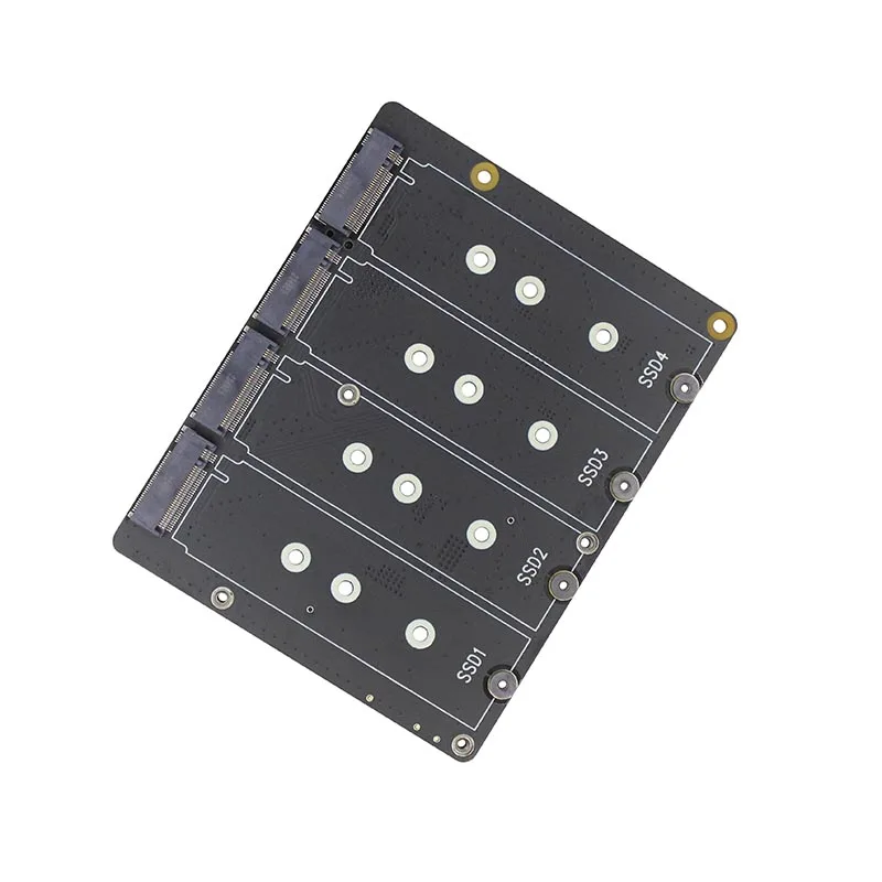 Фото Плата расширения Raspberry Pi 5 X1011 Quad M.2 SSD — адаптер PCIe — 4x 2280 NVME для высокоскоростного хранения №4