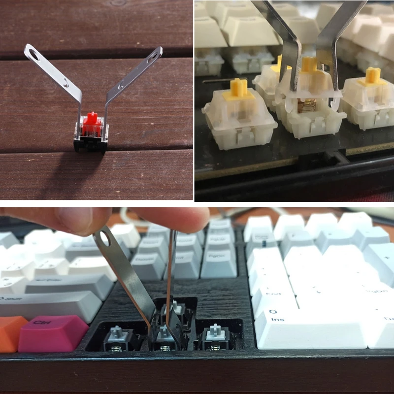 Фото 2Pcs/Set Металл Выключатель Экстрактор Открыть мгновенно Только Для Cherry mx Переключатели Механическая Клавиатура Клавиатура Keycaps №3