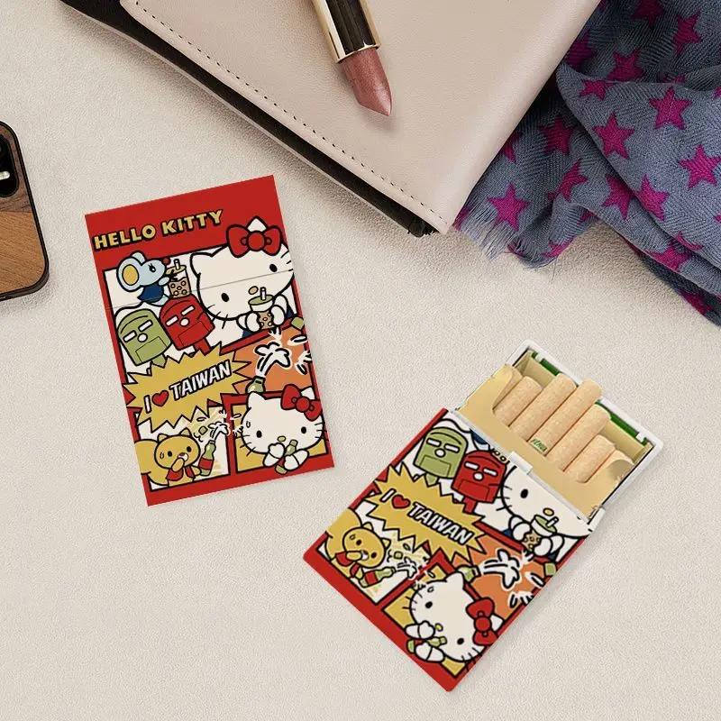 Фото Sanrio Hello Kitty портсигар экшн аниме фигурки милое девичье сердце портсигар милые дымчатые украшения подарки №2