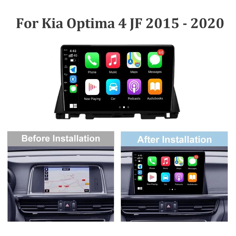 Фото Android 14, беспроводной автомобильный радиоприемник Carplay для Kia Optima 4 JF 2015-2020, навигация, 4G, GPS, мультимедийный экран, плеер, беспроводная стереосистема №2