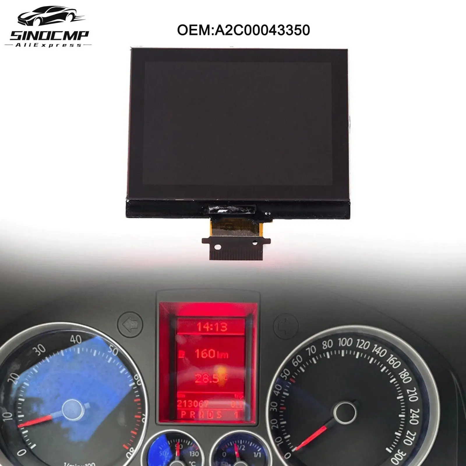 ЖК-экран приборной панели A2C00043350 для VW Magotan Passat 3C B6 Golf V Tiguan Jetta MFA FIS Skoda VDO, экран приборов