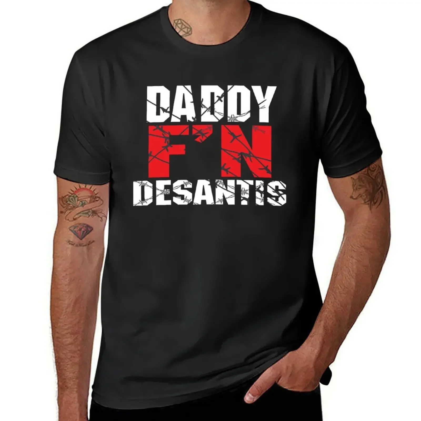 Футболка Daddy F_N DeSantis (Ron DeSantis) с рисунком Louboutins, простая мужская дизайнерская одежда