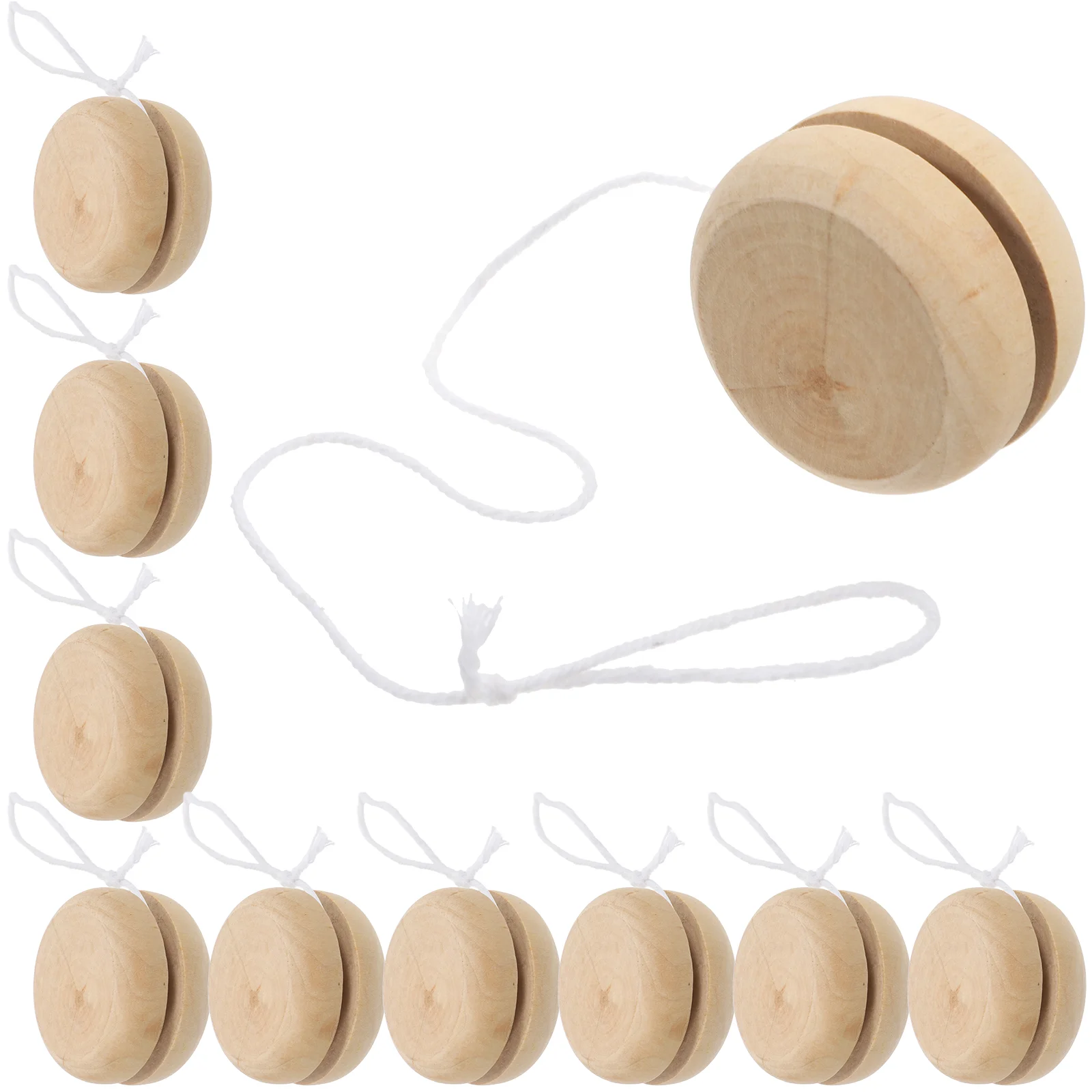 Фото Винтажные деревянные игрушки Yoyos De Madera Yo-yo DIY Детские граффити окрашенные игрушечные украшения (10 шт.) уличные Игрушки для малышей шарики пазл №5