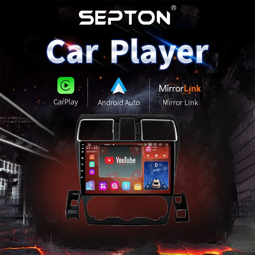 Фото Автомобильное мультимедийное радио SEPTON для Subaru Forester 4 SJ XV WRX 2012-2015 2018, автомобильные аудиосистемы, беспроводной Carplay №5