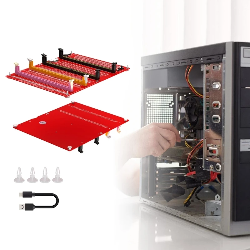 Фото Тестер памяти Y1UB DDR3/DDR4/DDR5 RDIMM/UDIMM Тестер памяти со светодиодным индикатором №2