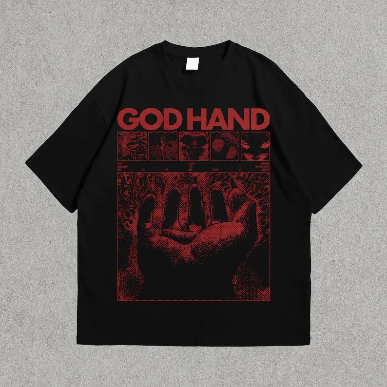 Рубашка Berserk-манга Berserk, аниме Tee - God Hand Merch - Berserk Villian Vintage унисекс футболка 