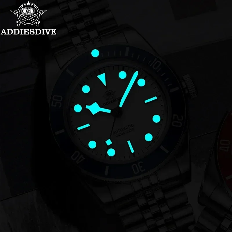 ADDIESDIVE AD2043 Men's Watch Luxury Black Dial Red Bezel BGW9 Luminous 200M Waterproof NH35 Movement Automatic Mechanical Watch (art.: 3920ca61421a9) - 3920ca61421a9