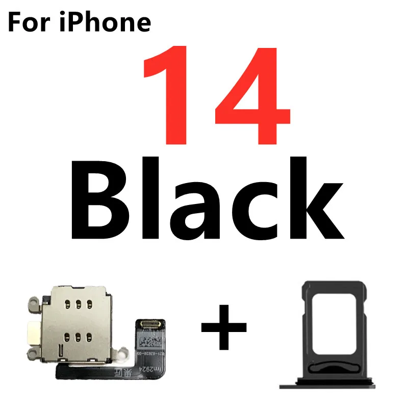 Фото Разъем для устройства чтения двух Sim-карт, гибкий кабель для iPhone 14 Plus, лоток для Sim-карты, держатель слота, запасные части №2
