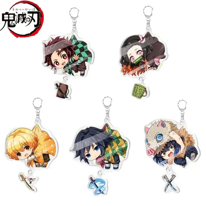 Подвеска Demon Slayer Kimetsu No Yaiba Blade of Ghost, брелок для ключей, акриловая сумка, подвеска, автомобильный брелок, подарок, ювелирные аксессуары, подарок