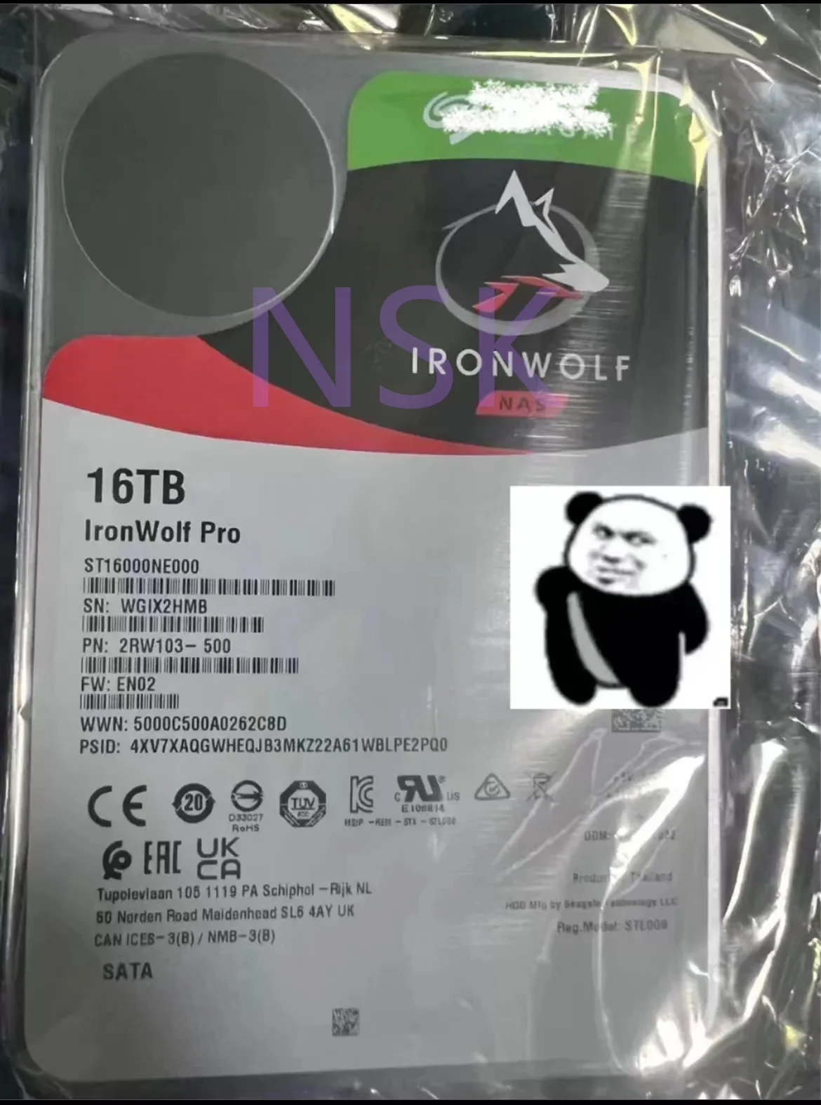 Оригинальный внутренний жесткий диск ST16000NE000 для Seagate IronWolf Pro, 16 Тб, 7200 об/мин, 3,5 дюйма, новый