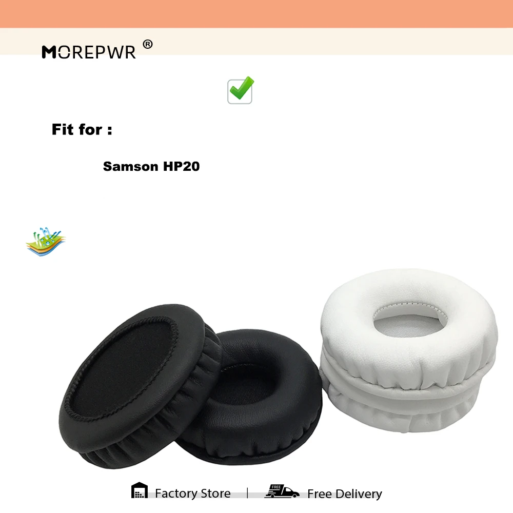 Morepwr, новое обновление, сменные амбушюры для Samsung HP20, детали гарнитуры, кожаная подушка, бархатный чехол для наушников