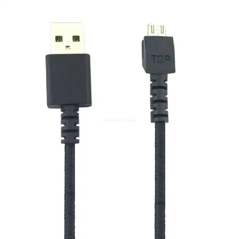 Фото Плетеный USB-шнур для быстрого зарядного устройства, кабель для передачи данных для мыши провод для зарядки, Прямая №4