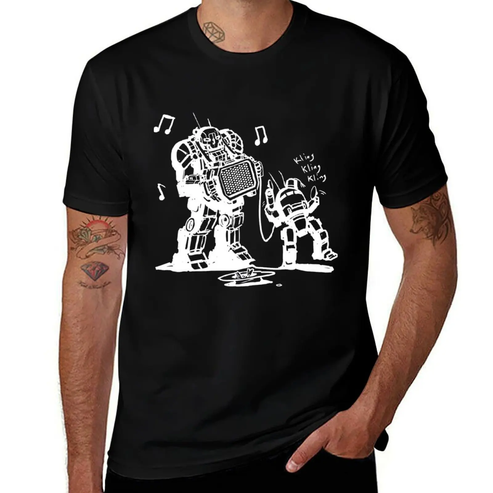 Футболка Battletech-The Dancing Urbanmech, топы, винтажные футболки, эстетичная одежда, футболки для мужчин