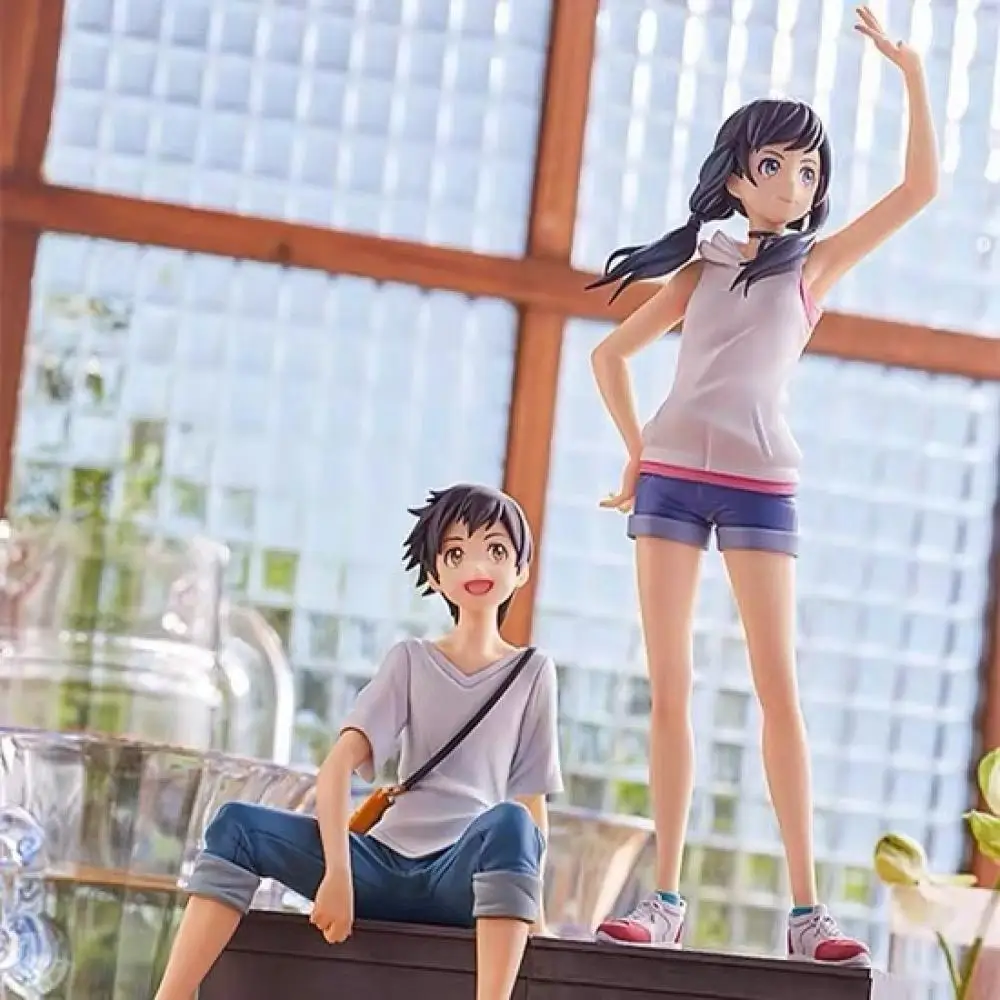 Фигурка японского аниме Weathering with You Morishima Hodaka Hinata Amano, ПВХ, фигурки, модель, статуя, Коллекционная игрушка, подарки