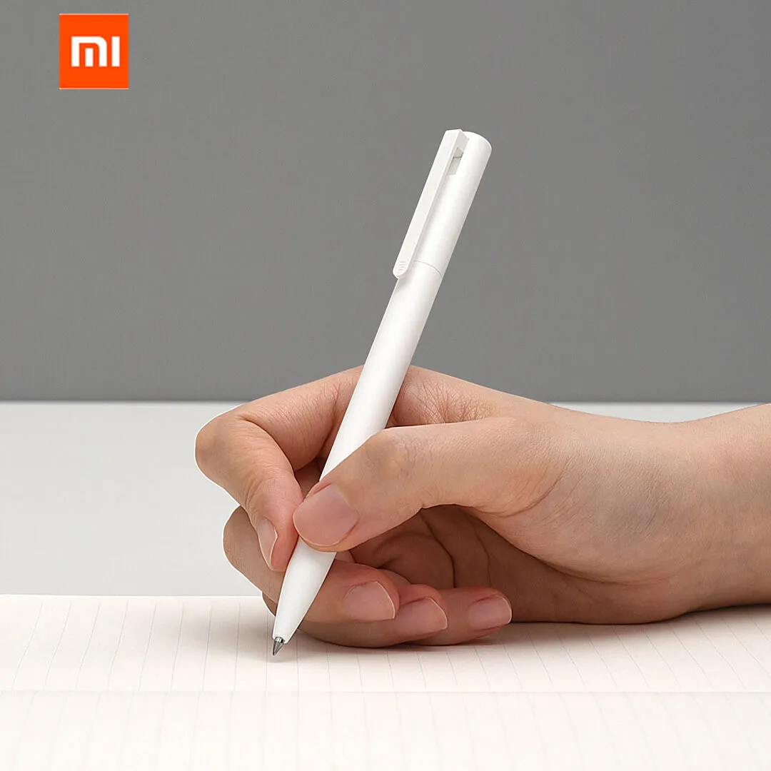 Оригинальная гелевая ручка Xiaomi, белая шариковая ручка Mijia 9,5 мм для подписей, швейцарские стержни, японские школьные и офисные канцелярские принадлежности