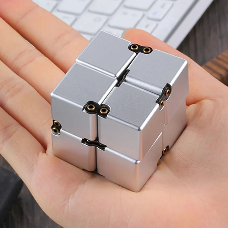 Игрушки-фиджеты из алюминиевого сплава Infinity Cube, EDC ручка для людей с аутизмом, СДВГ, тревожностью, снятием стресса, фокусировкой для детей и взрослых (art.: 3920c571f2e64) - 3920c571f2e64