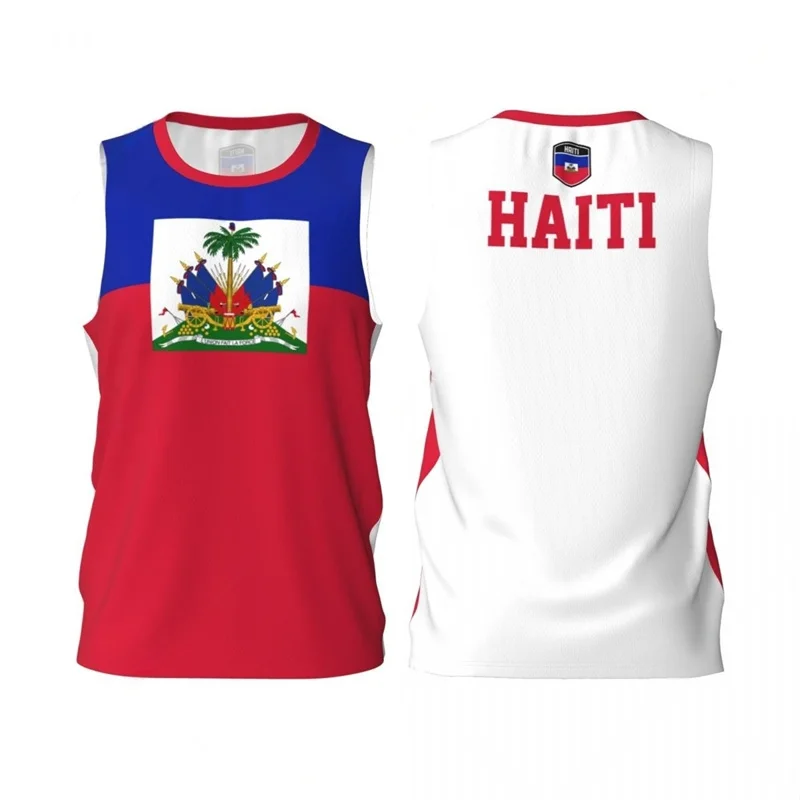 Фото Новое поступление, майка Haiti с 3D принтом для мужчин, модные топы с короткими рукавами 2025 года, летняя уличная футболка, футболки большого размера №3