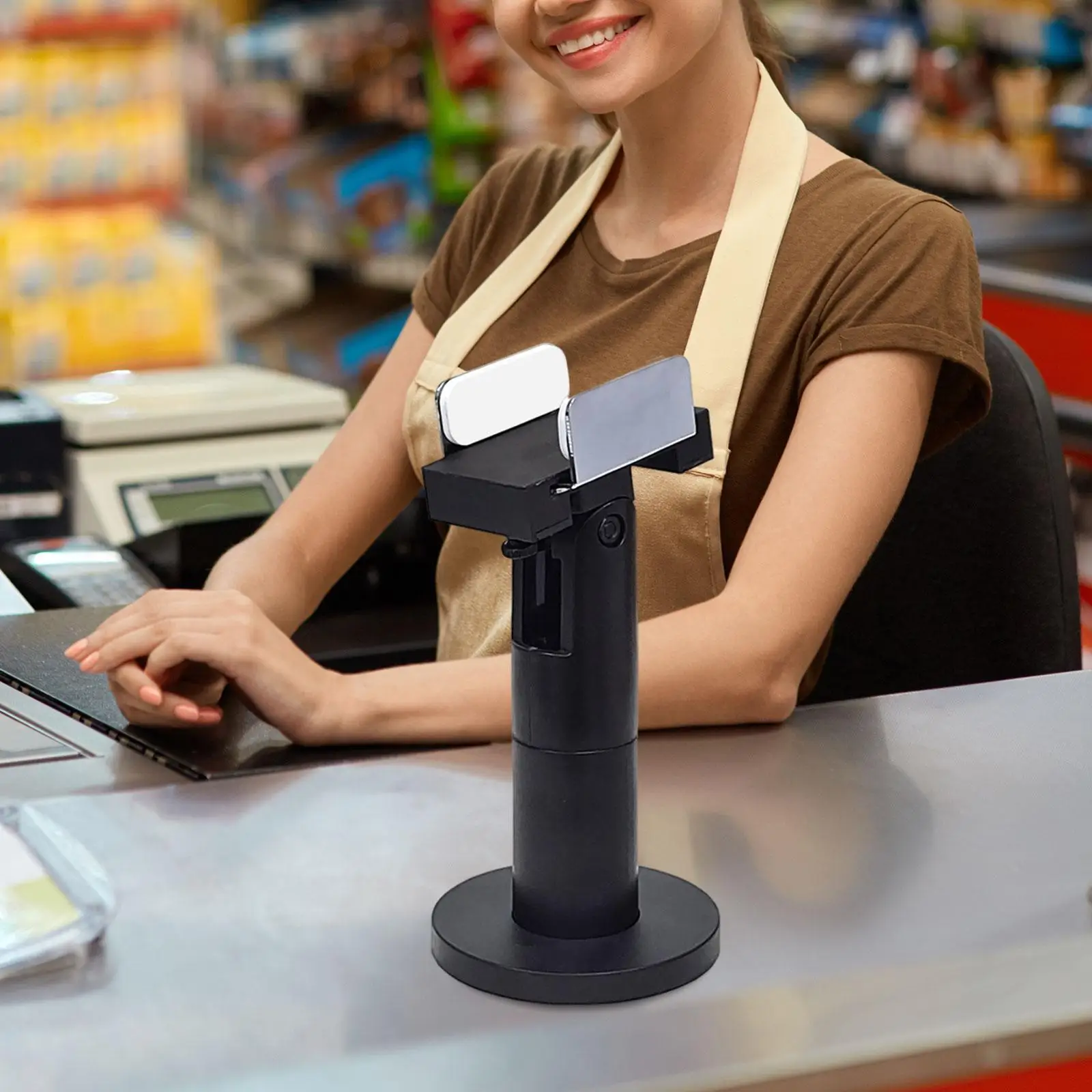 Фото Подставка для Pos-машины, высокопроизводительная универсальная стойка для отображения кредитной карты для школьного стола, склада, логистического супермаркета №3