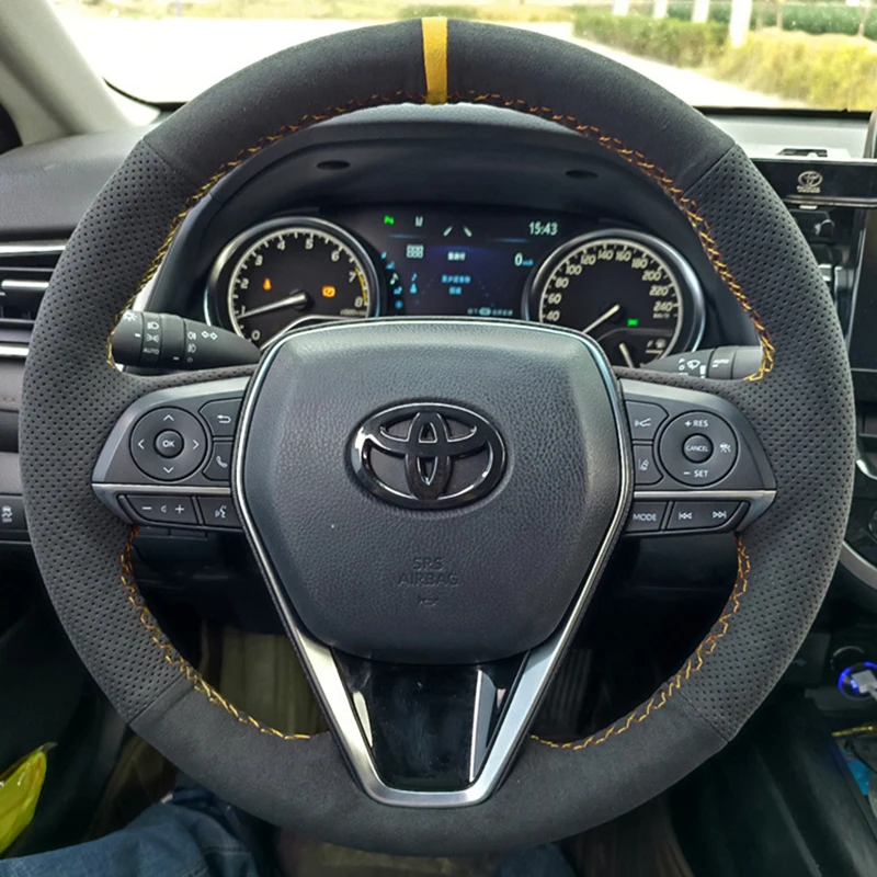 Удобная замшевая кожа на заказ, фотосессия для Toyota Camry 2018-2019 Avalon 2019 RAV4 2019 Corolla 2019-2020