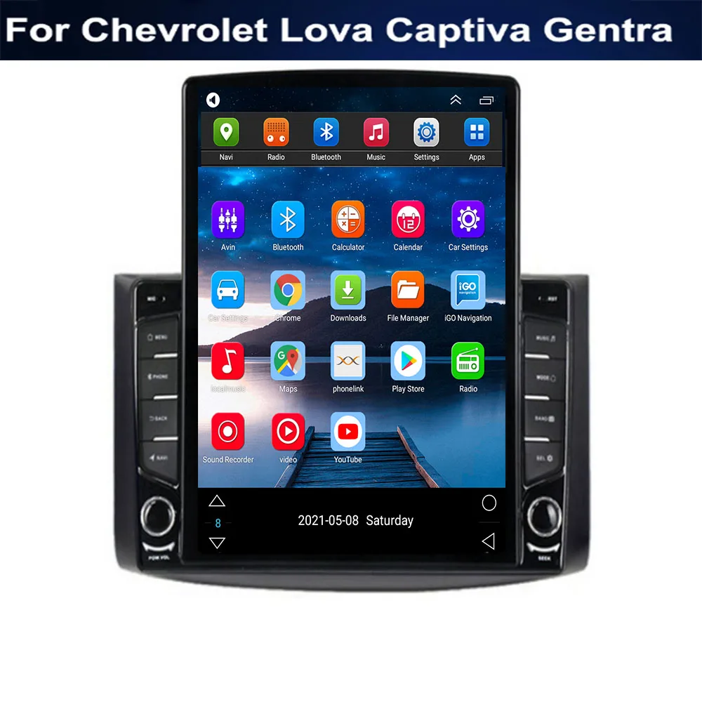Фото Для Tesla Style 2Din Android 14 Автомобильный радиоприемник для Chevrolet Lova Captiva Gentra Мультимедийный видеоплеер GPS Стерео Carplay DSP Камера №2