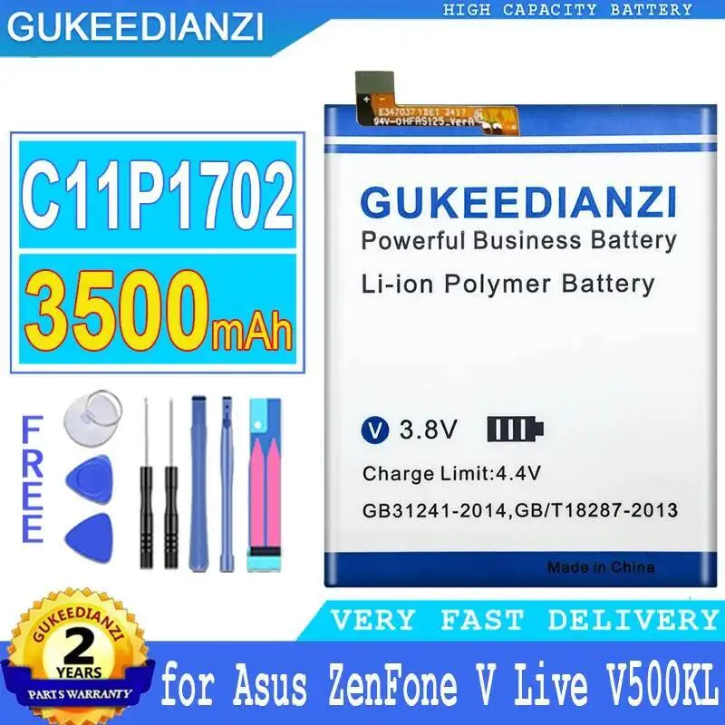 Для Asus Zenfone V Live Lte A009 V500KL аккумулятор мобильного телефона надежная замена C11P1702 3500 мАч