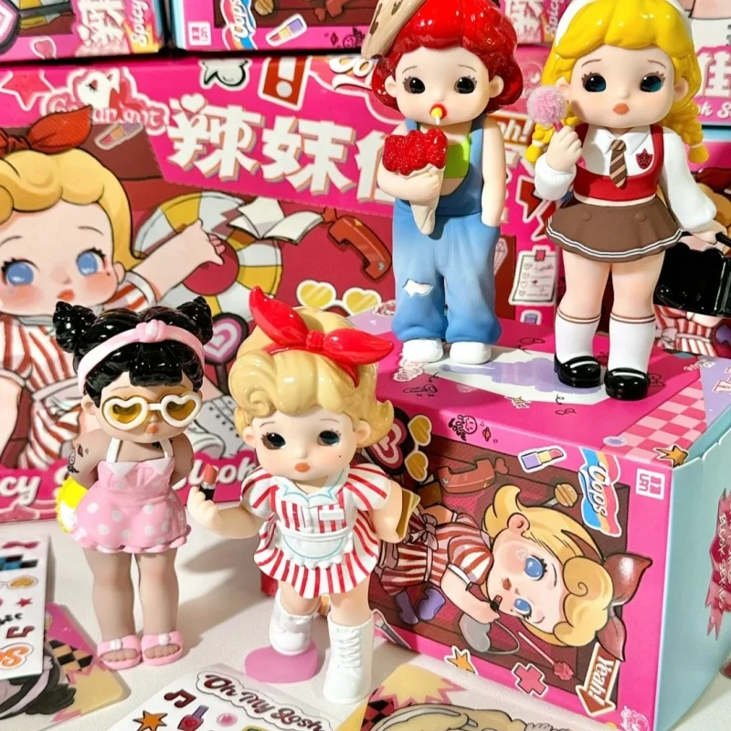 Новый Ramy Spicy Girls Blcok Series слепая коробка Kawaii мультфильм мода девушка украшение рабочего стола загадочная коробка коллекция модель игрушка в подарок