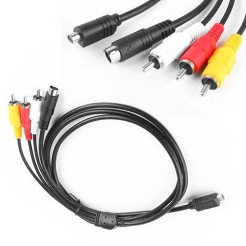 Для цифровой камеры SONY DVD VMC-15FS 30FS Connect TV Line Data Cable RCA Видеокамера 1,5 м AV DV SVIDEO Аудио-видео удлинительный провод