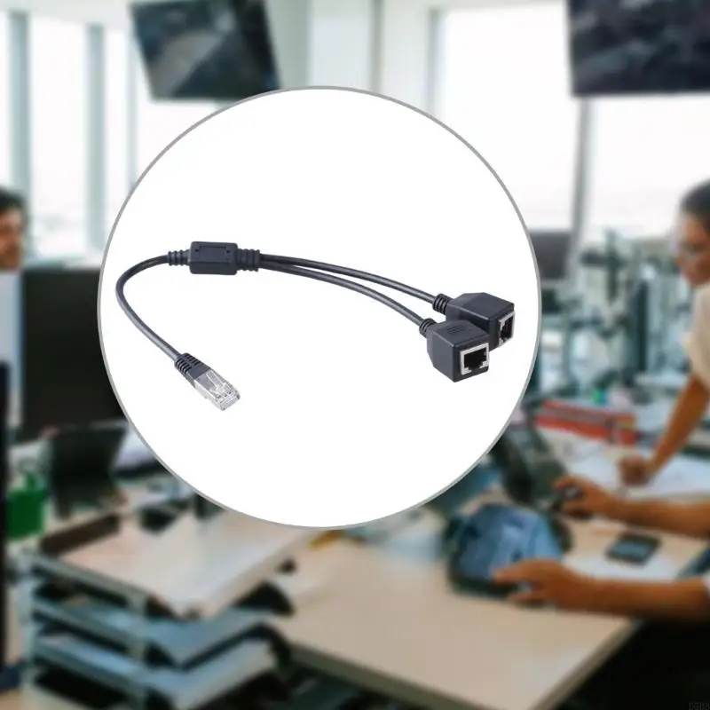 Фото D5BB Ethernet Splitter RJ45 Networking 1-2 Adapter Port Port Port Adapter №4